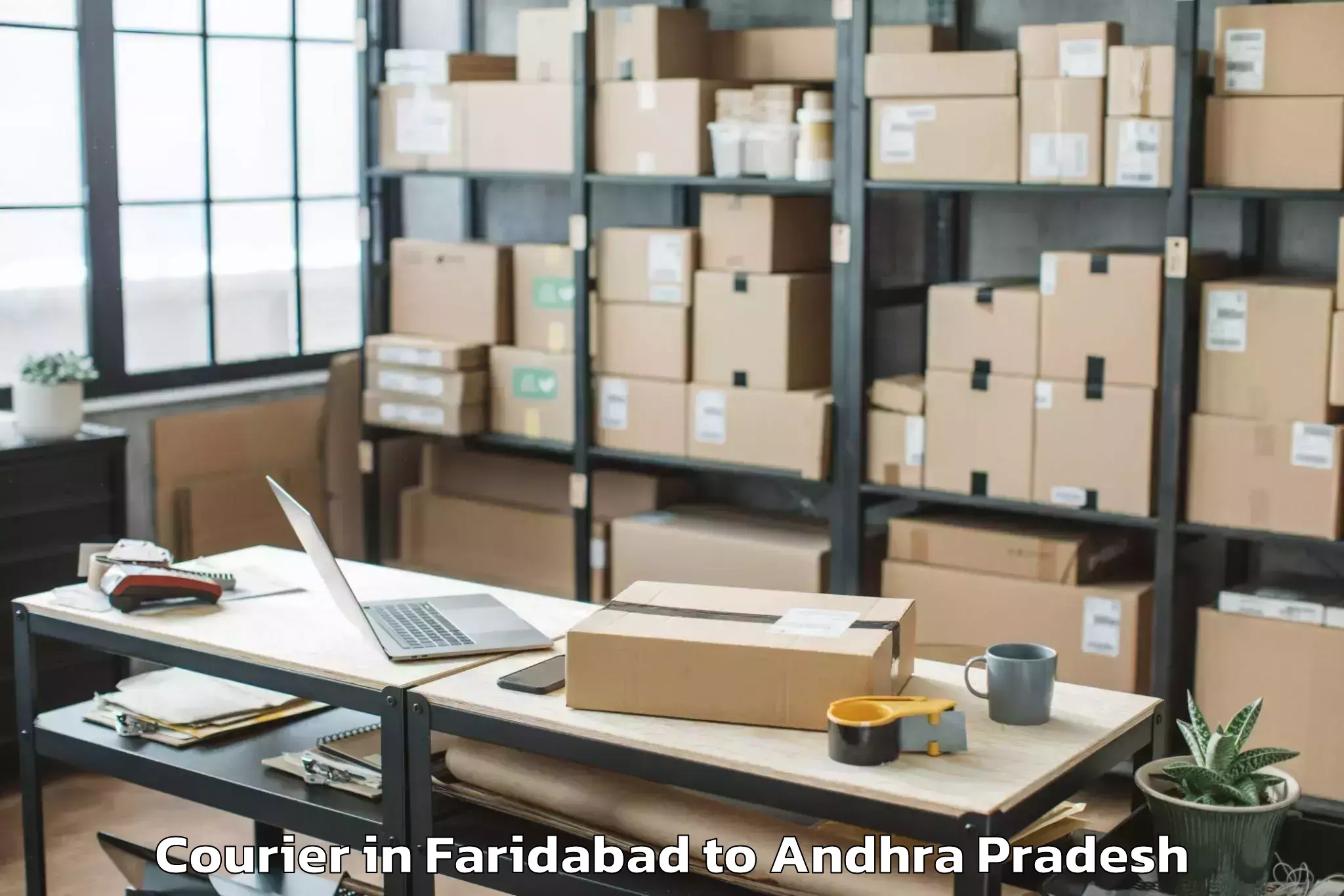 Book Faridabad to Pellakur Courier